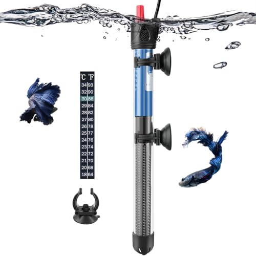 50W 100W 300W Submersible Aquarium Heater, Adjustable Glass Water Heater for 5 – 70 Gallon Fish and Turtle Tank (300W for 35-70 Gallon) - size: 300W for 35-70 gallon