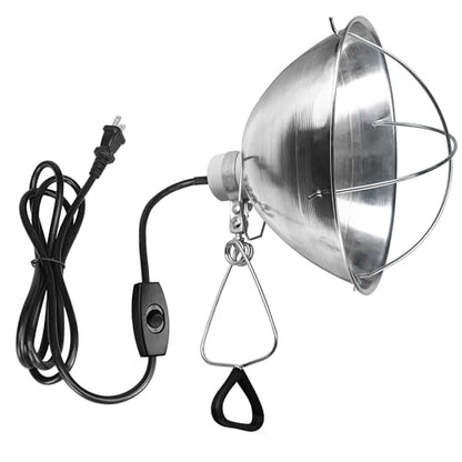 Simple Deluxe Clamp Lamp Light Socket with 10.5 Inch Aluminum Reflector and Bulb Guard, Suit for Max 250 Watt Lamp (No Bulb Included) with 18/2-Gauge 6 Feet Cord, 1-Pack - size: 10.5 Inch (250 Watts), style: 1-Pack