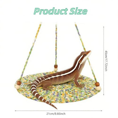 Reptile Hammock Essential for Bearded Dragon, Hanging Bed for Lizard, Gecko, Chameleon, Hamster & Small Pets