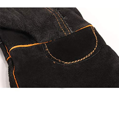 Lifeunion Animal Handing Gloves Anti-Bite & Scratch Reinforced Animal Protection Gloves for Dog Cat Bird Reptile Snake (Black-1)
