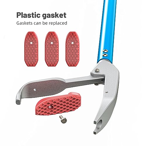 G2 60-inch Professional All-Aluminum Alloy Snake Tong Reptile Grabber Rattle Snake Catcher Wide Jaw Handling Tool with a Protective Structures for Snakes - size: 60in with pad