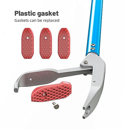 G2 60-inch Professional All-Aluminum Alloy Snake Tong Reptile Grabber Rattle Snake Catcher Wide Jaw Handling Tool with a Protective Structures for Snakes - size: 60in with pad
