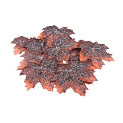 Abaodam 12pcs Maple Leaf Litter for Reptile Habitat Reusable Pet Cage Decor for Snakes Lizards Frogs Terrarium Accessories