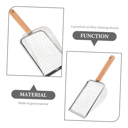 Cat Litter Scoop with Handle Ergonomic Non Slip Design for Easy Waste Cleaning Cat Litter Boxes Durable and Easy to Shovel for Cats and Reptiles