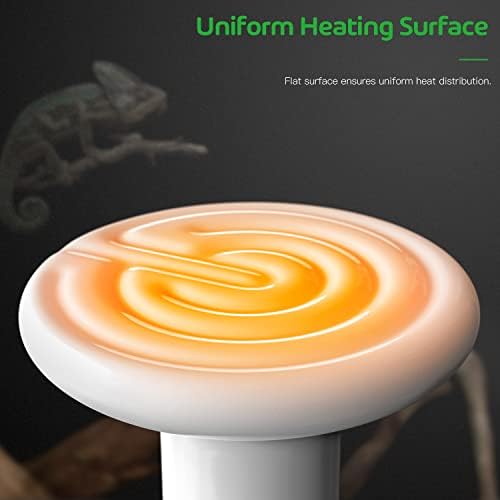 Simple Deluxe 150W 2 Pack Ceramic Heat Emitter, Non-Light Emitting Heat Lamp for Amphibian Pet Terrariums, Chameleons, Lizards, Snakes, and Incubating Chickens White - size: 150 W, style: 2-Pack