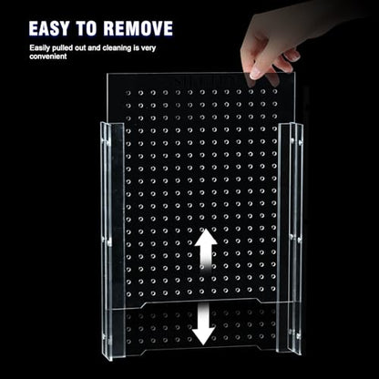 Acrylic Fish Tank Divider,5 Gallon Tank Divider,Adjustment Clear Fish Tank Separator Set with Suction Cups (5gal/5.5gallon) - size: 8‘’x9''(5 gallon)