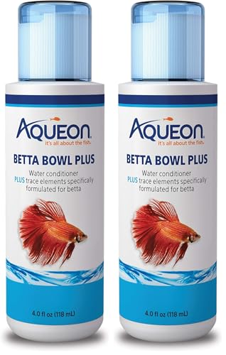 Aqueon Betta Bowl Plus Water Conditioner Neutralizes Chlorine and Ammonia for Betta Fish Tanks - 4 Ounces (Pack of 2) - size: Pack of 2