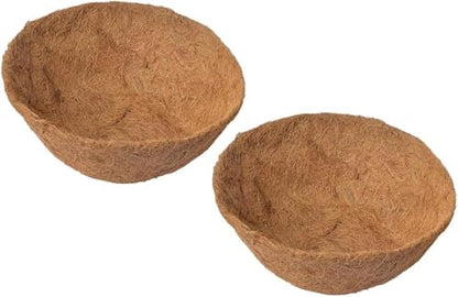 2 PCS 16 Inch Round Coco Liners Hanging Basket 100% Natural Replacement Coconut Fiber Liner for Garden Flower Pot Vegetables Herbs - size: 16 Inch Round