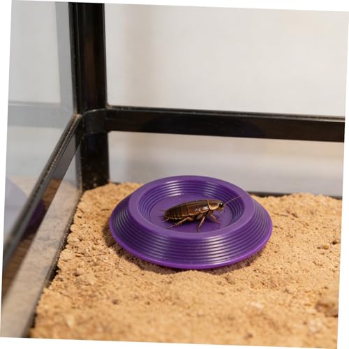 Luxshiny 12pcs Plastic Feeder Bowls for Small Animals and Lizards, Escape Portable Feeding Dishes for Transporting and Travel, Feeding Bowls for Bearded Dragon Accessories