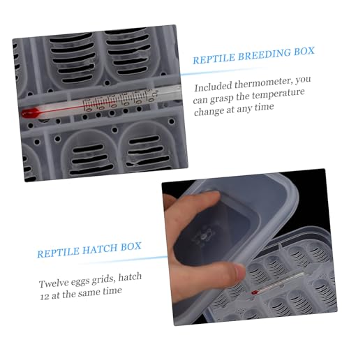 VANZACK Egg Hatching Incubator Box 12 Holes Gecko Incubator Reptile Hatchery for Snakes Lizards