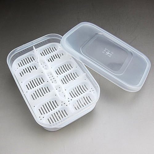 Reptile Incubation Egg Trays Incubation Box Hatching Case Hatching Tray | 16 Grids Transparent Reptile Incubator for Snake Lizard Turtle Gecko Chameleon Bearded Dragon Leopard Gecko Egg Incubation - color: TO