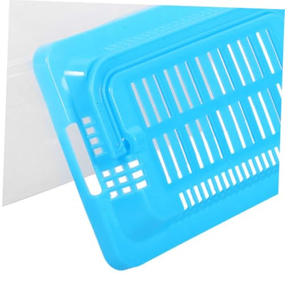 Yardwe Transparent Portable Aquarium Turtle Box for Hamsters and Reptiles Transport Container for Small Pets for Travel and Outdoor Adventures