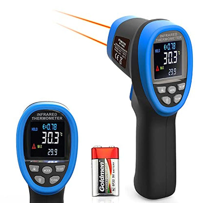 BT-1800C Pyrometer -58°F ~3272°F (-50~1800℃) IR Temp Gun, D:S 50:1 High Temperature Infrared Thermometer for Industrial HVAC Forge Furnace Metal Smelting (NOT for Human Temp) - color: BT-1800C Blue (-58°F ~3272°F)