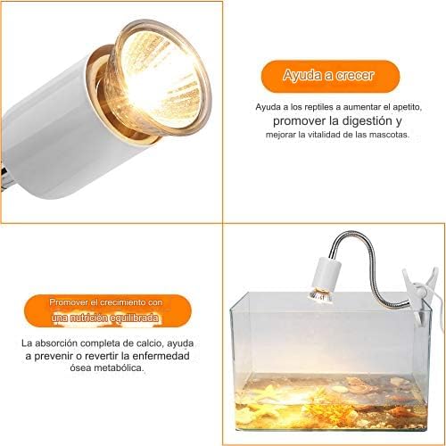 YOUTHINK Lamp, 50W UVA+UVB Full Spectrum Lamp Bulb for Turtle Aquarium Aquatic Reptile Lizard Habitat Heat Light