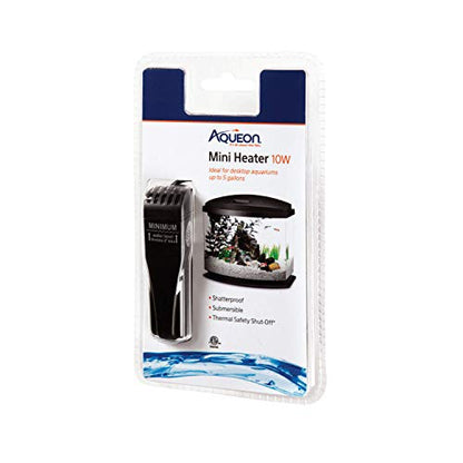 Aqueon Small Aquarium Fish Tank Submersible Mini Flat Heater Up to 5 Gallon Aquariums, 10 Watts | Small Aquarium Fish Tank