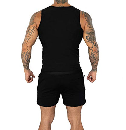 Kewlioo Men's Heat Trapping Zipper Sweat Enhancing Vest - Sauna Suit Shirt Compression Vest Shapewear Top for Gym Exercise - color: Black, size: Large-X-Large