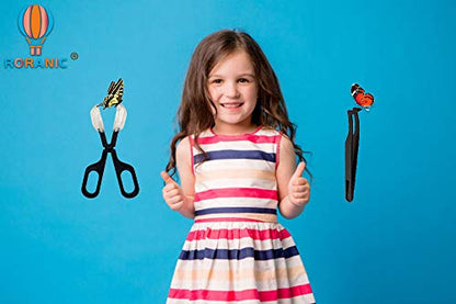Reptile Feeding Tongs,Bug Tweezers for Kids Adults,Plastic Anti-static Curved Tweezers Feeding Tool,Cleaning Supplies & Tweezers for Cricket Clamp Bug Scooper Snake Lizard Gecko Bearded Dragon (Black) - color: Black