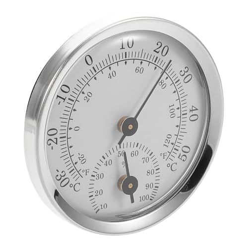 MERRYHAPY Compact Analog Thermohygrometer for Indoor Outdoor Use Accurate Temperature Humidity Monitor with Plastic Lens Portable Reptile Thermometer and Hygrometer for Adults Home