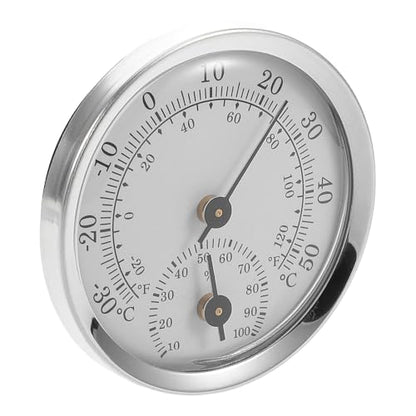 MERRYHAPY Compact Analog Thermohygrometer for Indoor Outdoor Use Accurate Temperature Humidity Monitor with Plastic Lens Portable Reptile Thermometer and Hygrometer for Adults Home