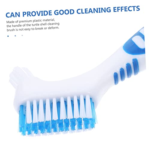 MERRYHAPY 2pcs Portable Turtle Shell Cleaning Brush Efficient Dirt Remover for Aquatic Turtles Compact Design with Dual-Head for Easy Use Enthusiasts - color: Blue