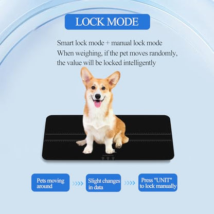 Digital Pet Scale for Small-Medium Dogs/Large Cat, Measuring Range: 0.45lbs-220lbs, Not Suitable for Large Dogs - color: Black