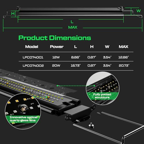 8-Inch UVB Reptile Light, UVB Reptile Light Fixture | Remote day&night Timer, Covers Ferguson Zones 1-4, UVB UVA Lamp for Bearded Dragon, Leopard Gecko, 5 Preset Modes& DIY Mode - size: 8 INCH