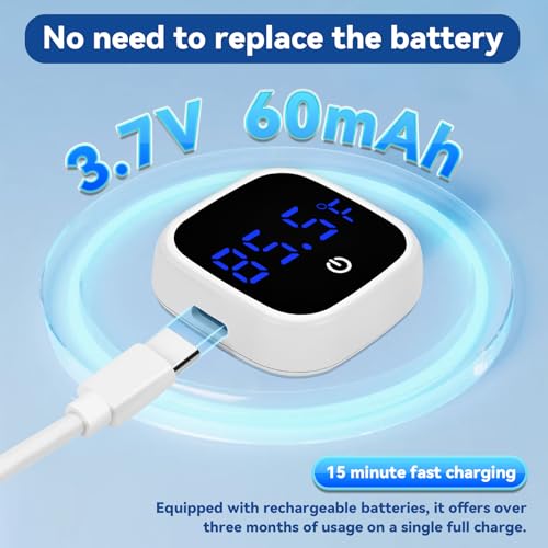 Rechargeable Digital Aquarium Water Thermometer with HD LED Screen, Display ±1℉, Fish Tank Decoration Accessories for Betta Axolotl Shrimp Turtle Reptile & Aquatic