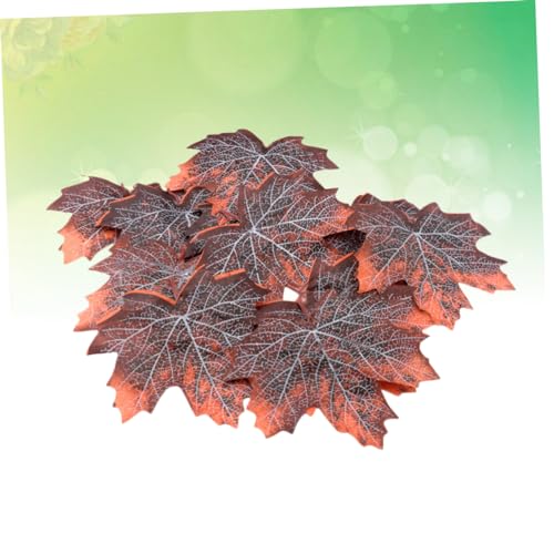 Wakauto 12pcs Maple Leaf Litter for Reptile Terrarium Reusable Pet Habitat Decor for Snakes Lizards Turtles Spiders Cage Accessories