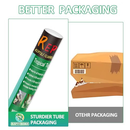 T5 UVB Reptile Light 24W 5.0,UVA UVB Light Bulb for Reptiles,2 Pack Reptile UVB Lamp Tube for Bearded Dragon - size: 2 pack T5 Tube-24W 5.0
