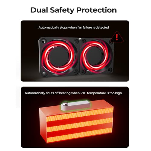 Official Creality Filament Drying Chamber Heater, Up to 70℃ Chamber Temperature Reduce Print Warping DIY for on Filament Sotrage Box, As Heater Install on 3D Printer or Use on Enclsoure Cover