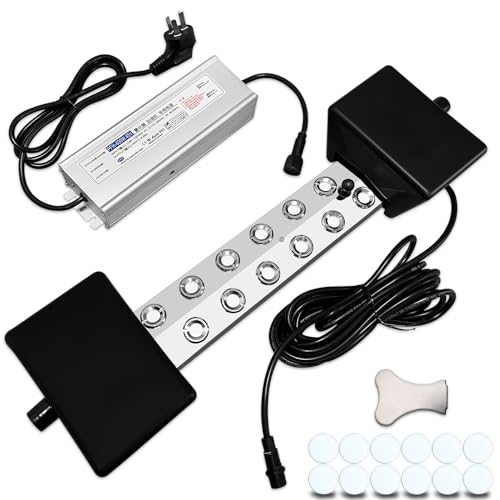 Ultrasonic Fogger 12 Head Ultrasonic Mist Maker,9000ml/H 400W | 12 Head Ultrasonic Fogger Mist Maker,12 Head Ultrasonic Mist Maker fogger Ultrasonic Mister Fogger Fogger Ultrasonic Fogger - color: 12 Head Ultrasonic Fogger