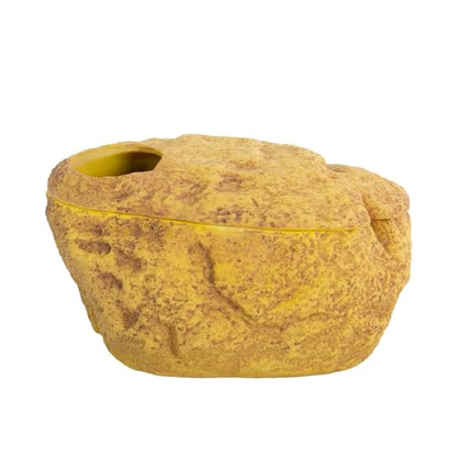REPTI ZOO Snake Cave and Hides, 3-in-1 Reptile Hide Cave for Snake, Ball Python, Geckos (Large Size)