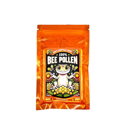 100% Bee Pollen Powder - Food for Reptiles | Single-ingredient food topper for bearded dragons, tortoises and other herbivorous or omnivorous reptiles
