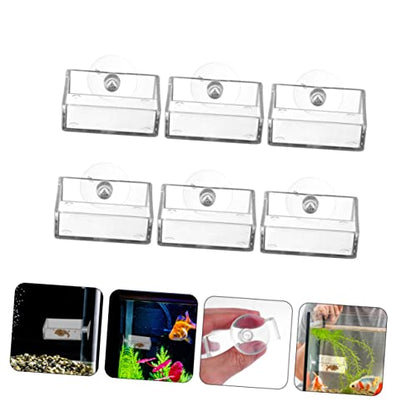 6pcs Shrimp Feeding Dishes Food Trays Cups for Aquatic Supplies and Reptile Feeding Easy to Clean and Install for Fish Tanks and Turtles
