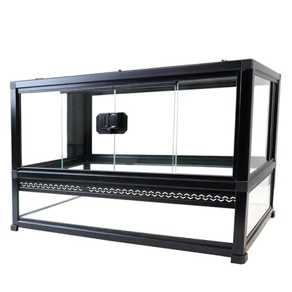 16 Gallon Reptile Glass Enclosure 22" x 14" x 12“ | Front Opening Reptile Terrarium Tank, Easy Assembly Habitat for Geckos, Small Lizards, Corn Snakes, Frogs, Hermit Crab - size: 22" x 14" x 12"