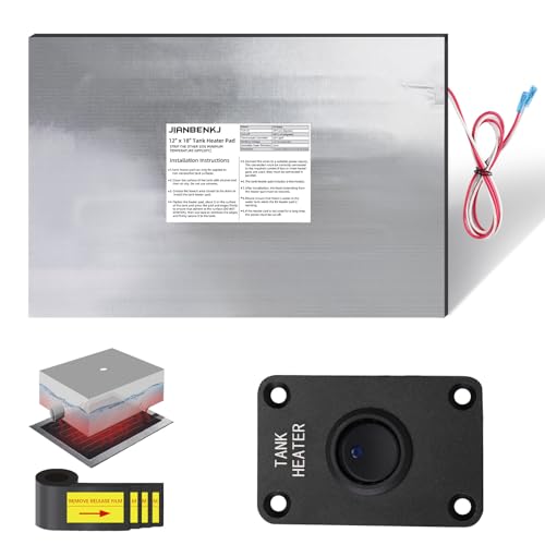 RV Tank Heater Pad,12"x18" 12/13.5V RV Holding Tank Heater Pad w/Thermostat | RV Water Tank Heater Pad for Camper,Trailer,Motorhome,Marine,Up to 50Gallon Grey/Fresh/Black Water,Automatic Prevent Freezing - style: 12/13.5V-1PCS