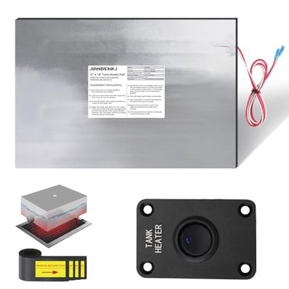 RV Tank Heater Pad,12"x18" 12/13.5V RV Holding Tank Heater Pad w/Thermostat | RV Water Tank Heater Pad for Camper,Trailer,Motorhome,Marine,Up to 50Gallon Grey/Fresh/Black Water,Automatic Prevent Freezing - style: 12/13.5V-1PCS