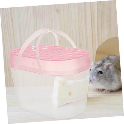 VANZACK 2pcs Pet Carrier for Dogs Cats Portable Travel Crate Reptile Boxes Turtle Containers - color: Pink