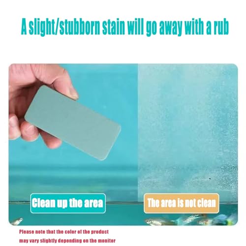 3 Packs Aquarium Limescale Remover, Fish Tank Glass Scraper & Sponge | Dual-Action Fish Tank Glass Scraper & Sponge, Handheld Non-Scratch Cleaning Pad for Small Glass Aquarium Maintenance