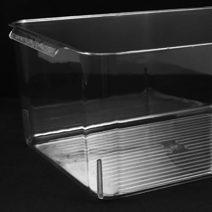 KALLORY Rectangle Aquarium Tank with Lid, Shatterproof Plastic Turtle Habitat Terrarium for Desktop Fish and Shrimp, Eco-Friendly Closed Water System for Home and Office Use