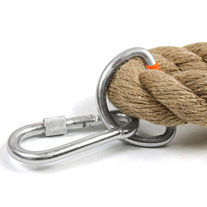 Perantlb Outdoor Climbing Rope for Fitness and Strength Training, Workout Gym Climbing Rope, 1.5'' in Diameter, Length Available: 8,10, 15, 20, 25, 30,40, 50 Feet… - size: 15 ft, style: With Hook