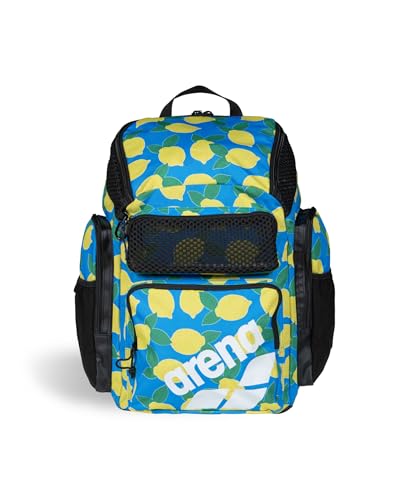 ARENA One Go Swim Backpack Travel Large Size Athletes Sports Equipment Bag 45 Liters - color: Arena Lemons