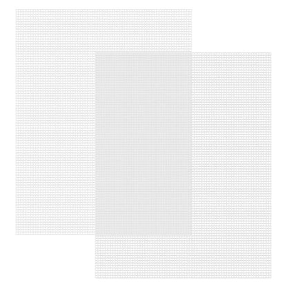Caydo 2 Pieces 7 Count Plastic Mesh Canvas Sheets for Embroidery | for Acrylic Yarn Crafting, Knit Crochet Projects and Make Aquarium Dividers (10.5 X 13.5 Inch) - color: Clear White - 2pcs