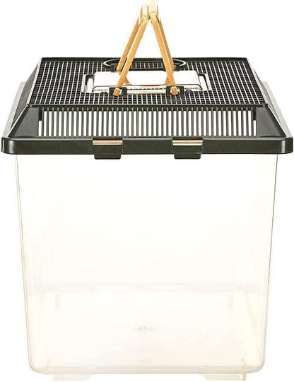 Exo Terra Faunarium Small PT2255 – Plastic Reptile Terrarium and Transport Container for Lizards, Spiders & Amphibians (Pack of 2) - size: Small (Pack of 2)