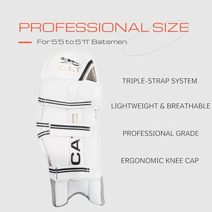 Titan Sports Professional Cricket Leg Guards for Adults Red/White | Lightweight, Match-Ready Pads | Right/Left Handed Options - color: Full White