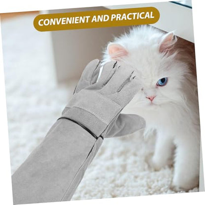 Mipcase 1 Pair Pet Handling Gloves Protective Gloves for Grooming Welding and Feeding Dogs Cats Birds and Reptiles Flexible Design for Safety and Versatility