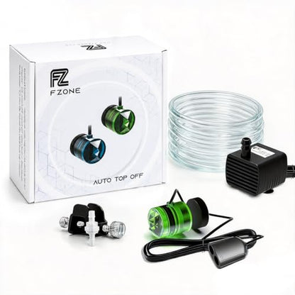 FZONE ATO System for Saltwater Aquarium, Auto Top Off with Dual Optical Sensors for Reef and Freshwater Tanks (Green) - color: Green
