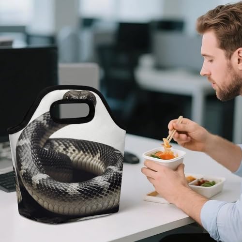 Cobra Snake Lunch Bag for Women/Men, Lunch Box Bag Insulated, Lunch Tote Reusable Portable for Work Outdoor Travel And Picnic Beach