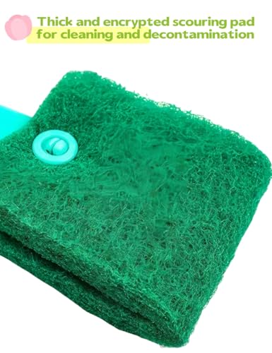 Double Sided Sponge Brush Cleaner, 2PCS, Long Handled | Fish Tank Brush, Aquarium Cleaning Tools, Fish Tank Glass Cleaner, Suitable for Glass Aquariums and Home Kitchens