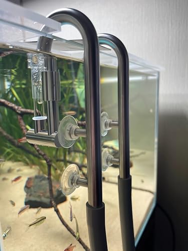 Stainless Steel Lily Pipe Set – Premium Inflow & Outflow with Detachable Skimmer – Fish & Shrimp Safe, Easy Maintenance (17mm for 16/22mm (5/8'' i.d.) tubing)